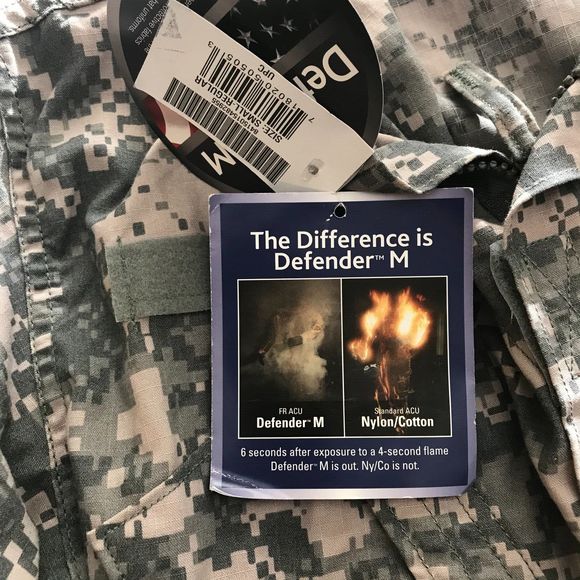 NEW! Tencate Defender M Camo Jacket Small-Regular‎ FR ACU Flame Resistant NWT - Picture 4 of 8